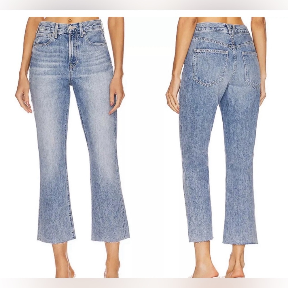 New Veronica Beard Carly Kick-Flare Jean cropped size 29 preowned stone -wash‎